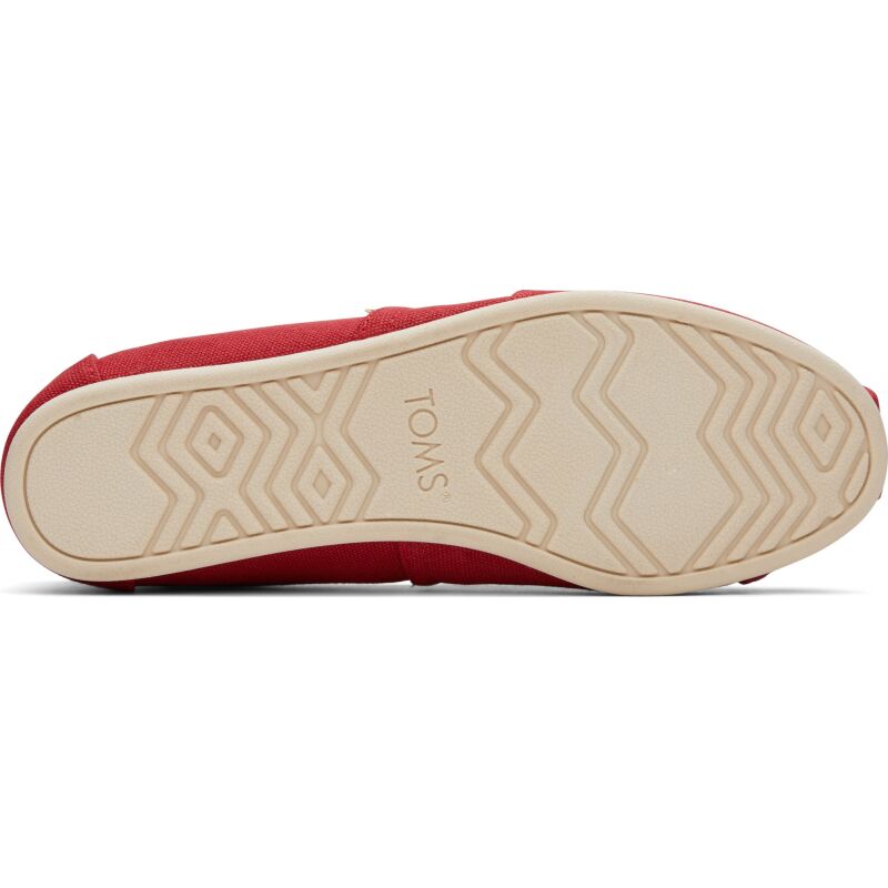 TOMS Recycled Cotton Canvas Women's Alpargata Red