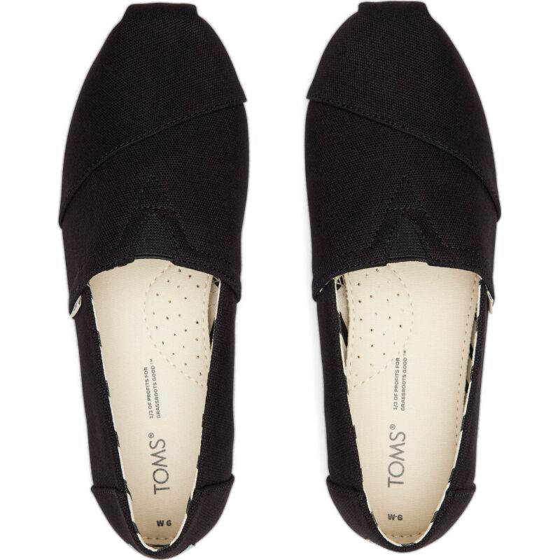 TOMS Recycled Cotton Canvas Women's Alpargata Black