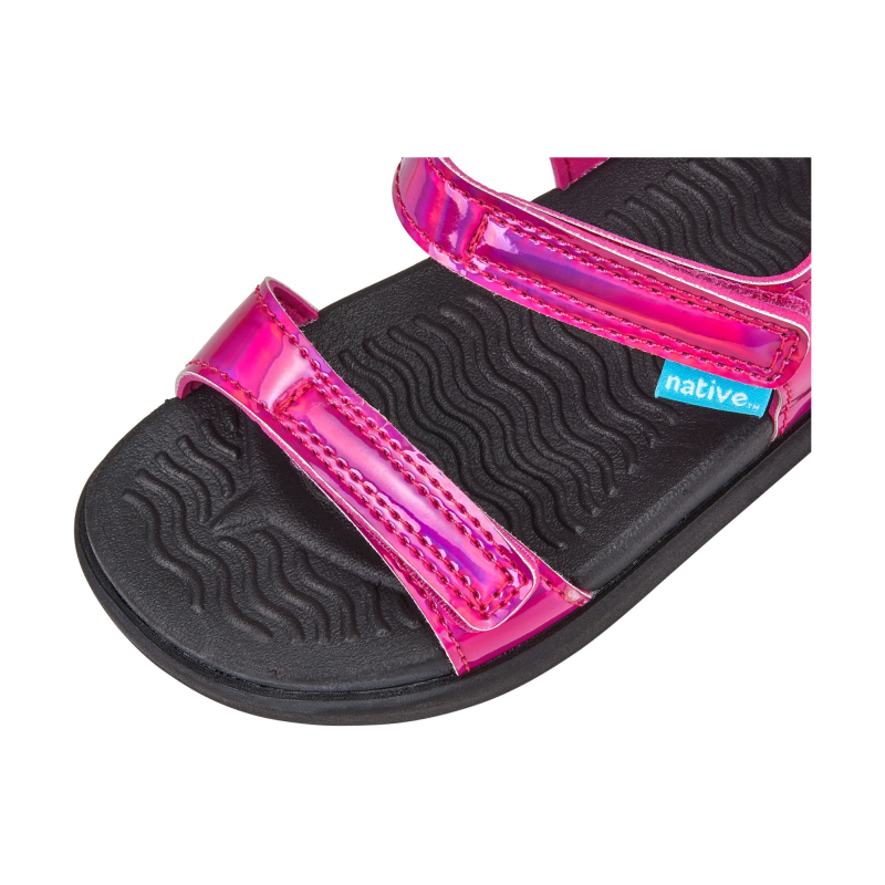 NATIVE Charley Hologram Child Samba Pink Hologram/Jiffy Black/Jiffy Black