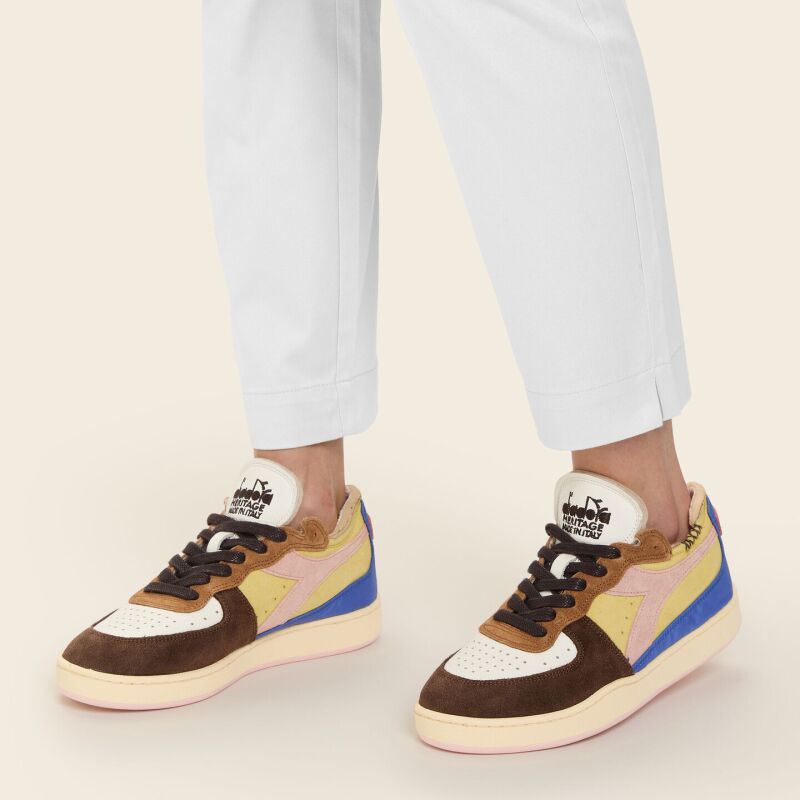 Кросівки DIADORA Mi Basket Row Cut Choco Breakfast Yellow Utility