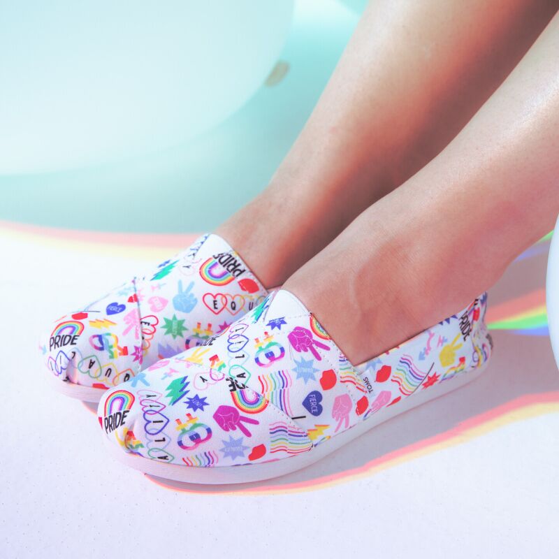 TOMS Unity Print Womens's Alpargata 3.0 White Multi