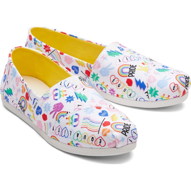 TOMS Unity Print Womens's Alpargata 3.0 White Multi
