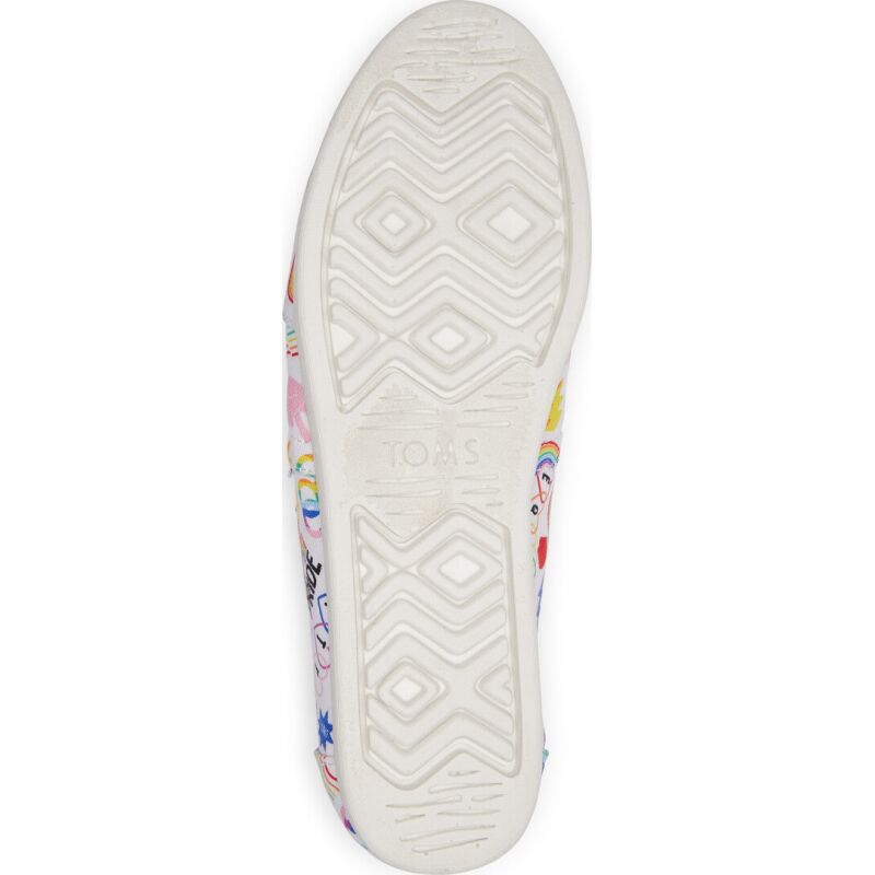 TOMS Unity Print Womens's Alpargata 3.0 White Multi