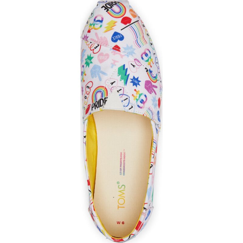 TOMS Unity Print Womens's Alpargata 3.0 White Multi
