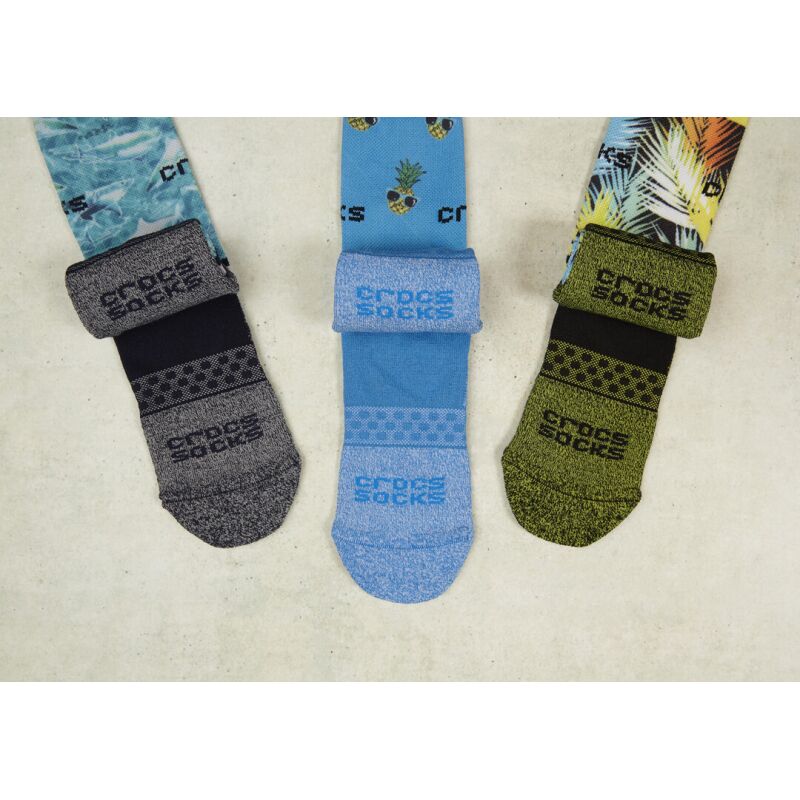Crocs™ Crocs KID CREW BOY POOL PARTY 3 PACK SOCKS Blue / Green