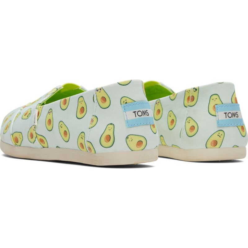 TOMS AVOCADOS PRINT WOMEN'S ALPARGATA Light Aqua