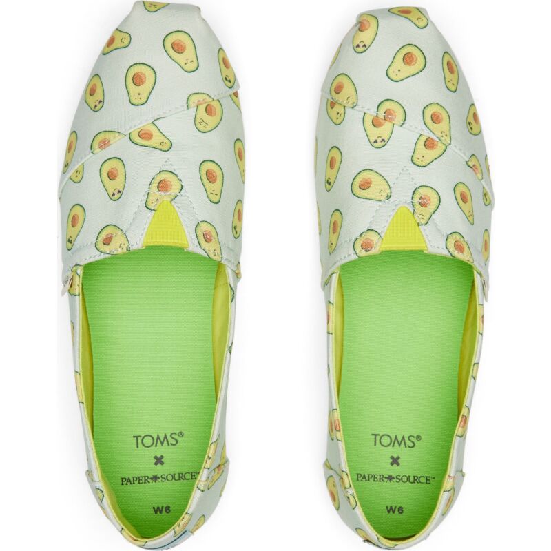 TOMS AVOCADOS PRINT WOMEN'S ALPARGATA Light Aqua