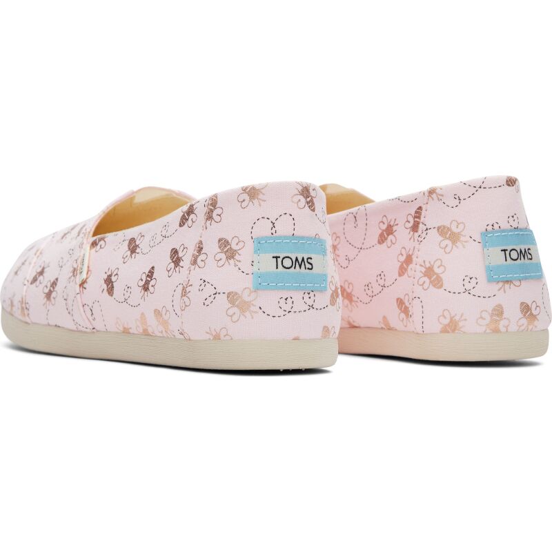 TOMS Foil Bee Mine Women's Alpargata Barely Pink