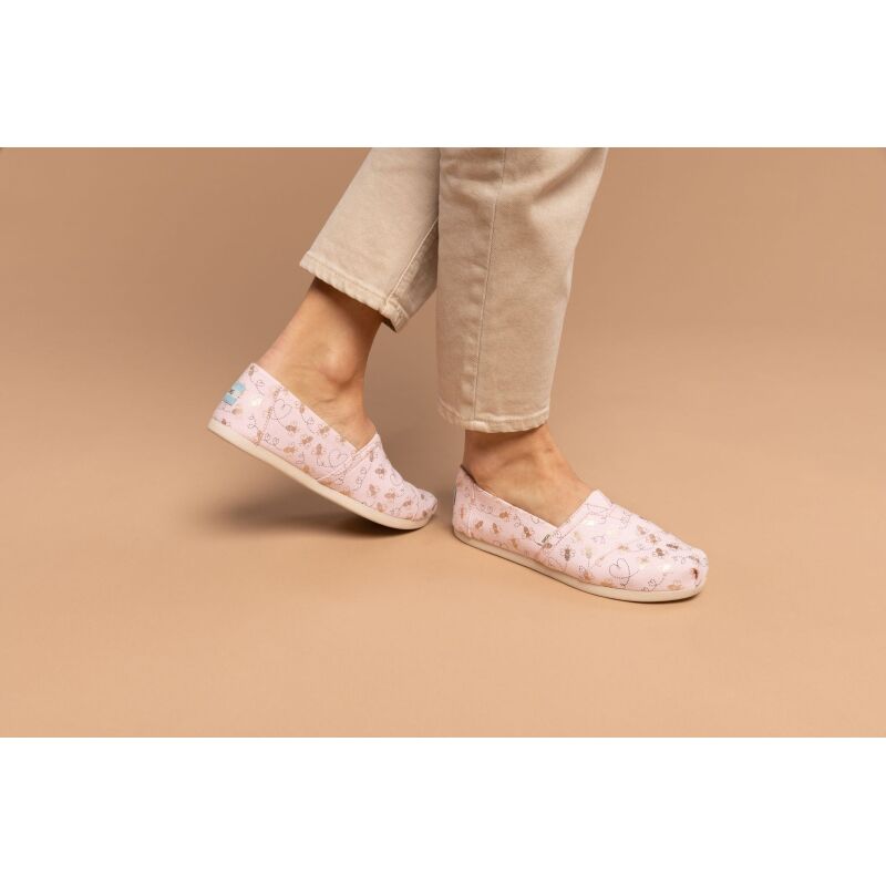 TOMS Foil Bee Mine Women's Alpargata Barely Pink