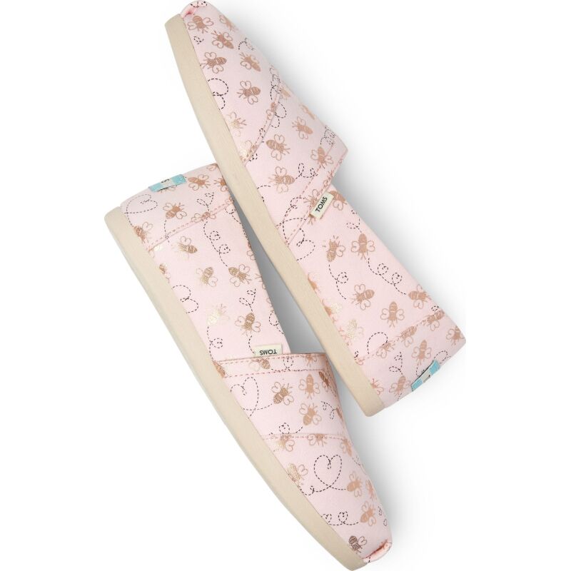 TOMS Foil Bee Mine Women's Alpargata Barely Pink