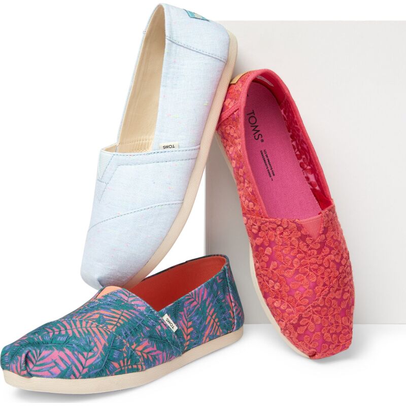 TOMS California Palms Print Women's Alpargata Sunset Multi