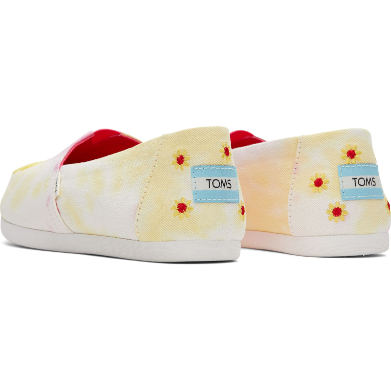 TOMS Tie Dye Daisy Embroidery Women's Alpargata Fuchsia Rose