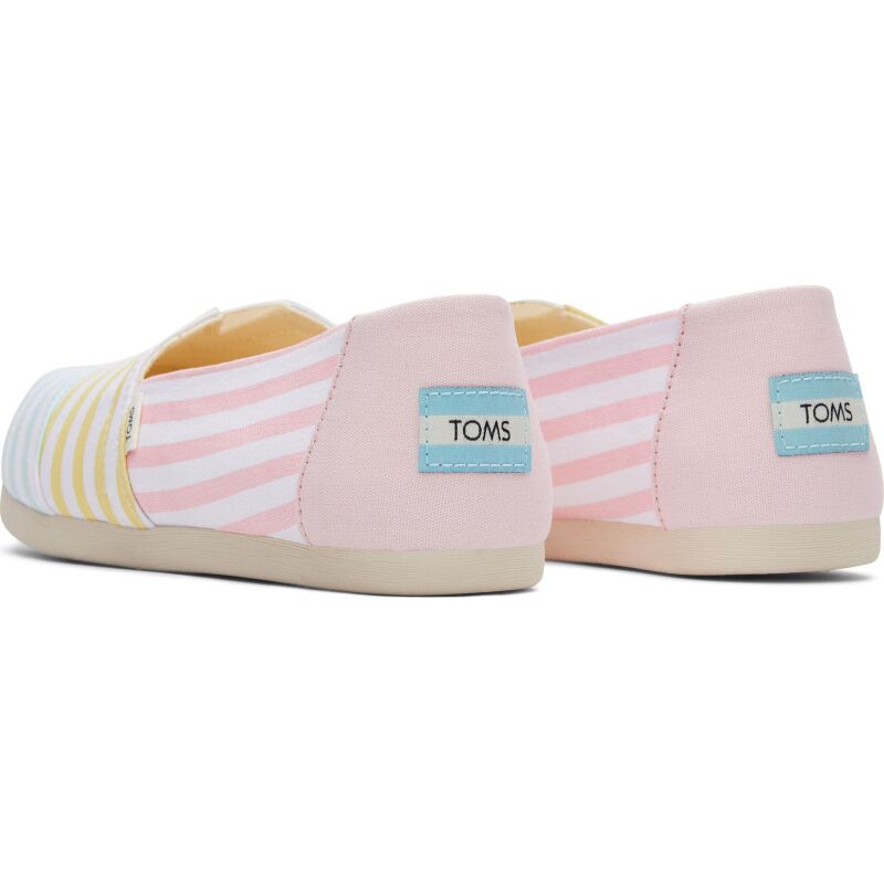 TOMS Stripe Colorblock Canvas Women's Alpargata Pastel Multi