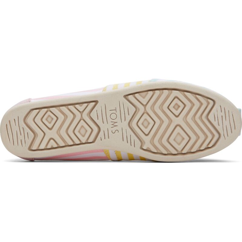 TOMS Stripe Colorblock Canvas Women's Alpargata Pastel Multi