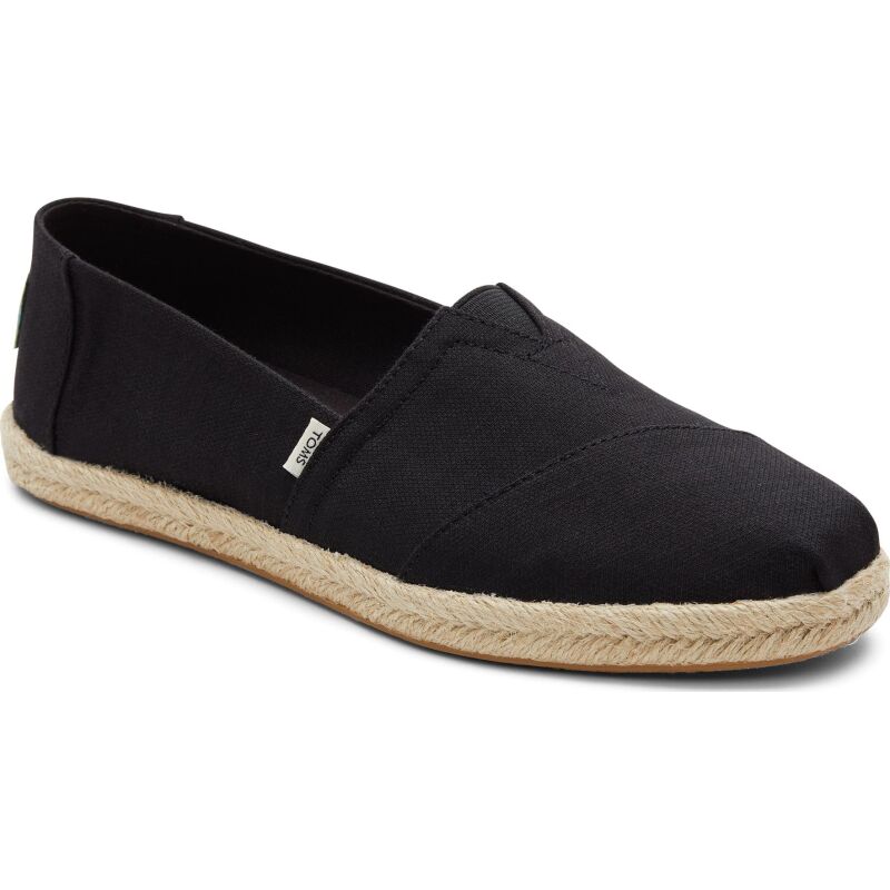 TOMS Slubby Woven Women's Rope Alpargata Black