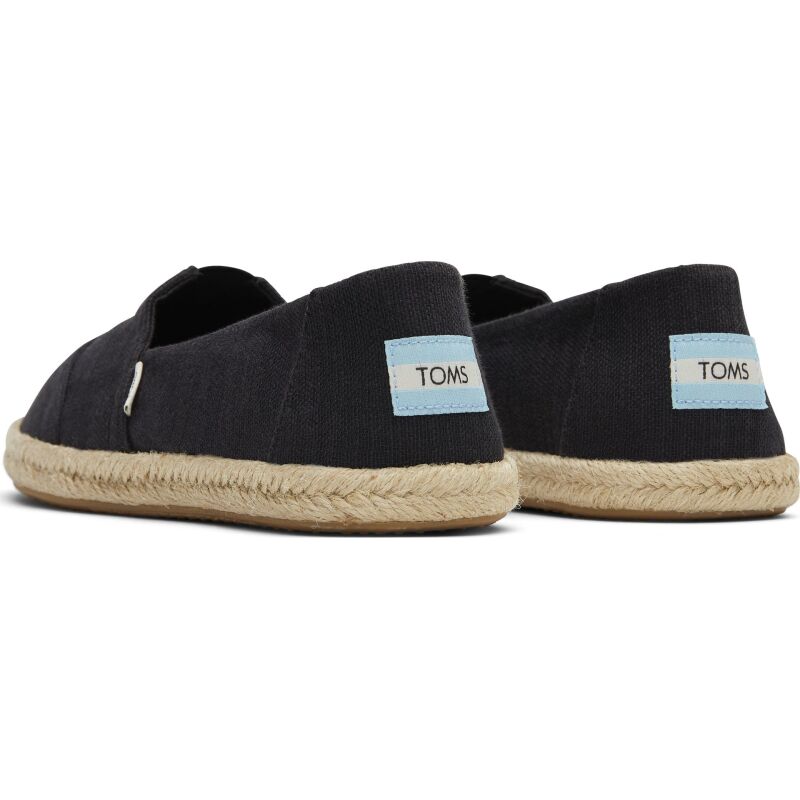 TOMS Slubby Woven Women's Rope Alpargata Black