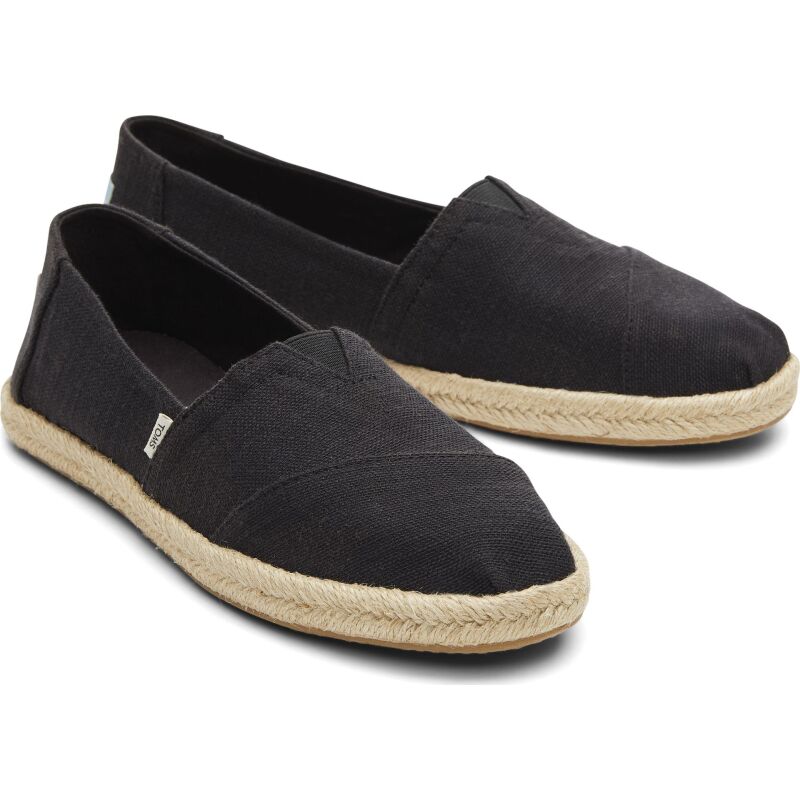 TOMS Slubby Woven Women's Rope Alpargata Black