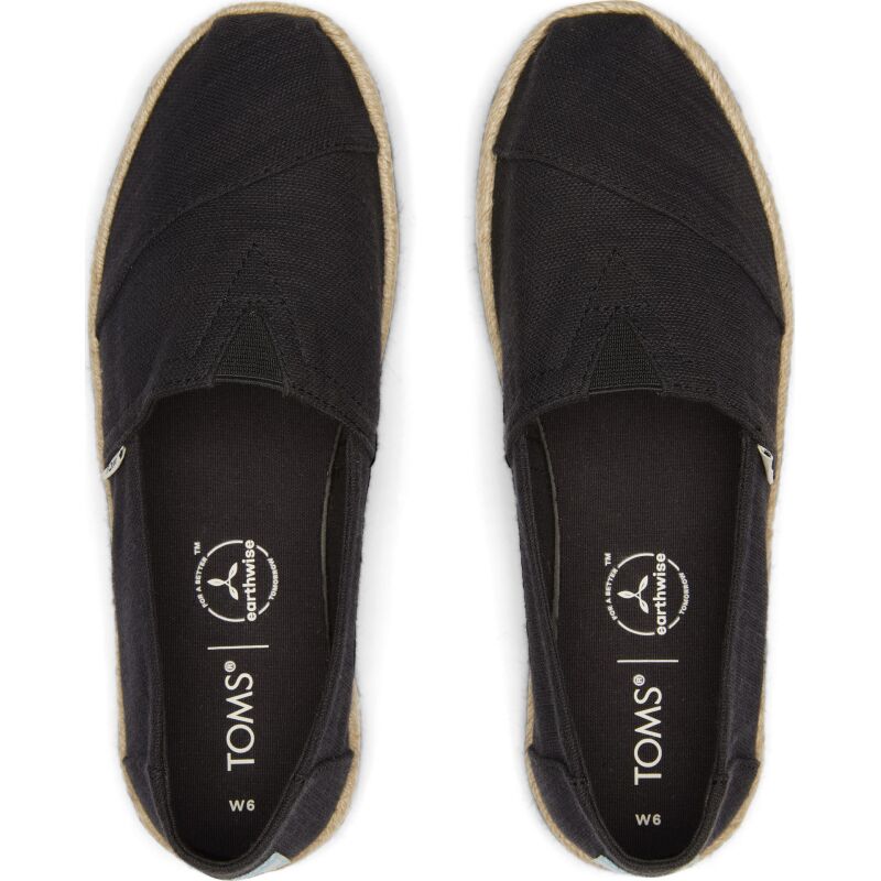 TOMS Slubby Woven Women's Rope Alpargata Black