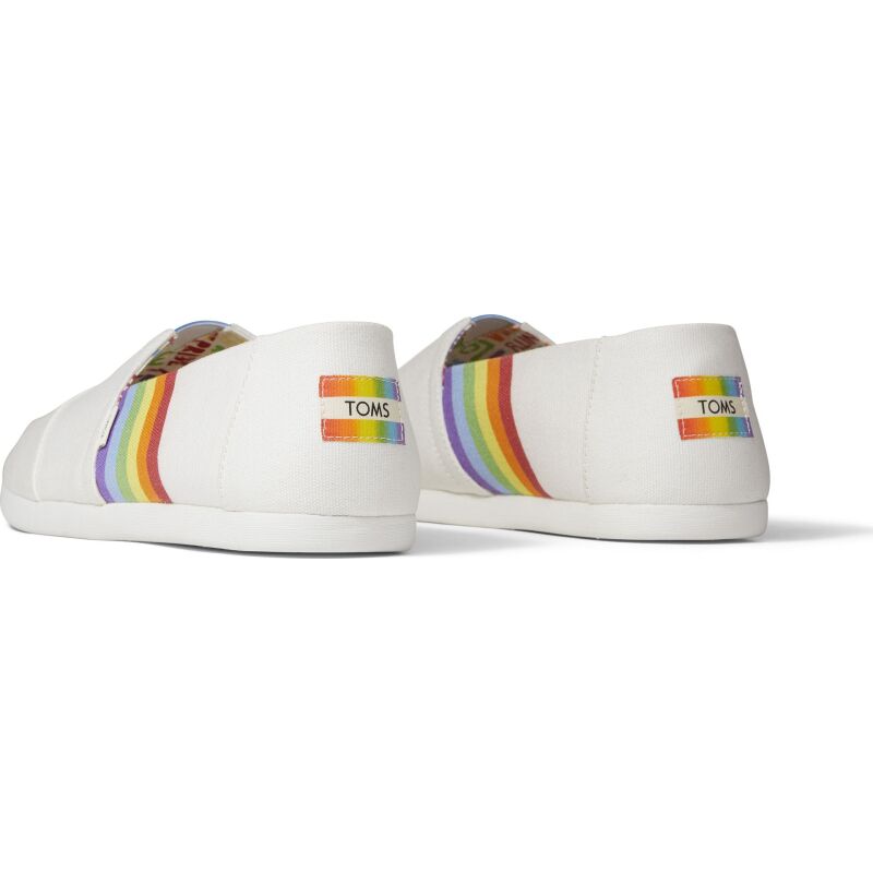 TOMS Unity Rainbow Canvas Men's Alpargata White