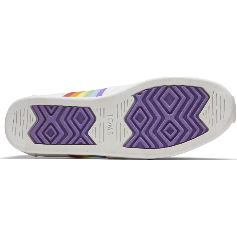 TOMS Unity Rainbow Canvas Men's Alpargata White