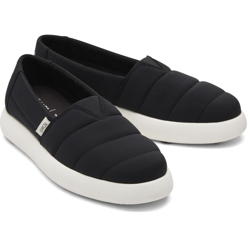TOMS Matte Woven Women's Alpargata Mallow Slip-On Black