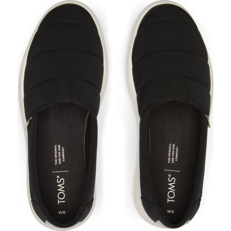TOMS Matte Woven Women's Alpargata Mallow Slip-On Black