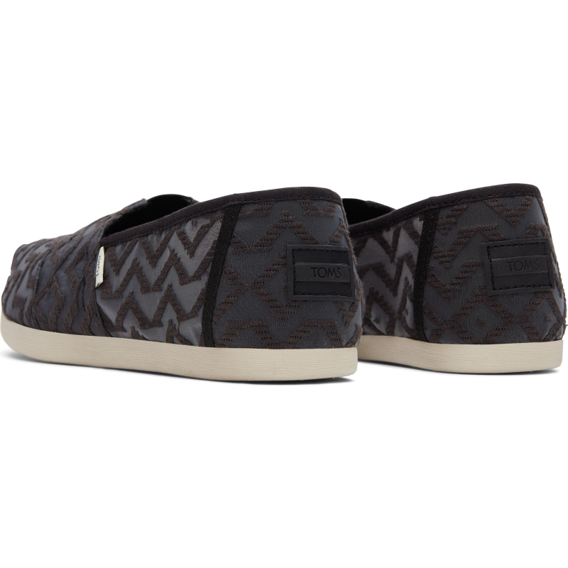 TOMS Chevron Lace Women's Alpargata Black