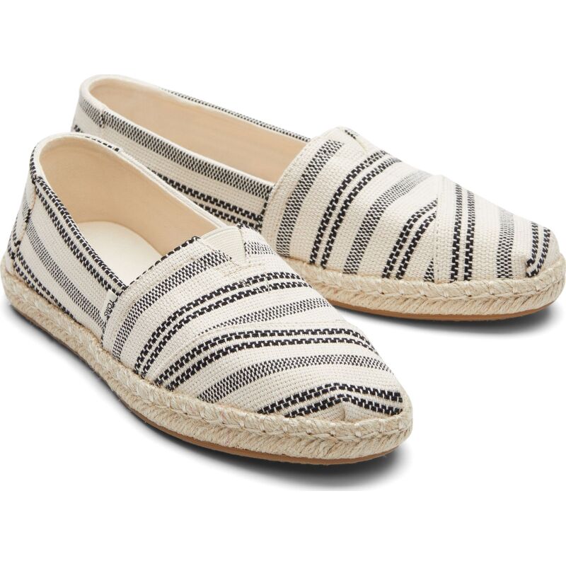 TOMS Global Stripe Women's Rope Alpargata Natural