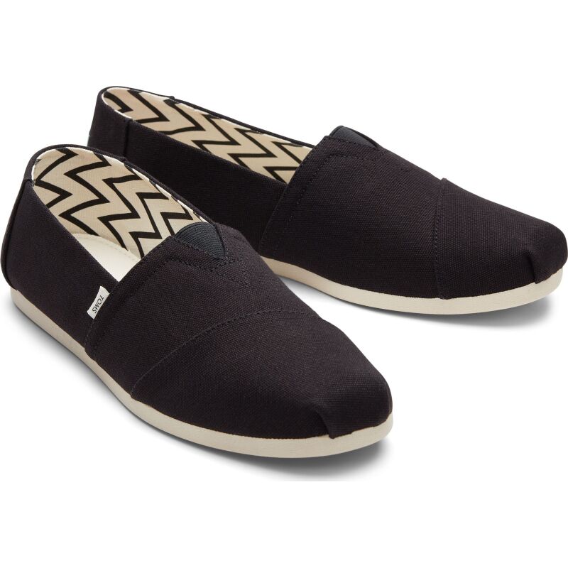 TOMS Recycled Cotton Canvas Men's Alpargata Black