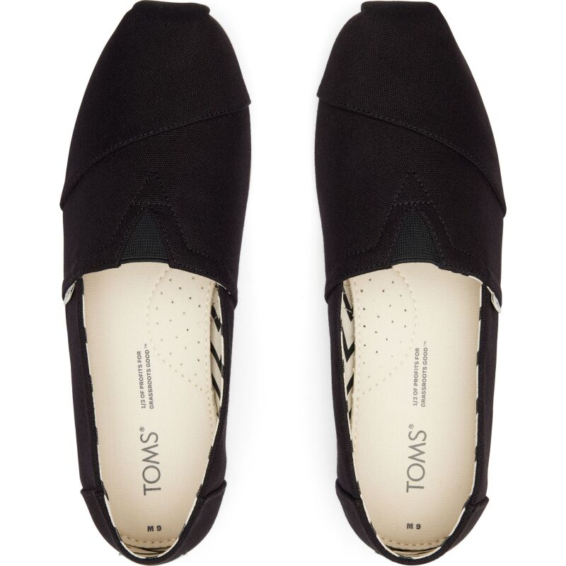 TOMS Recycled Cotton Canvas Men's Alpargata Black