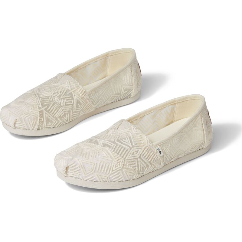 TOMS Geo Lace Women's Alpargata Natural