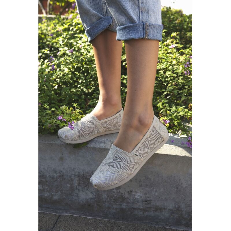 TOMS Geo Lace Women's Alpargata Natural