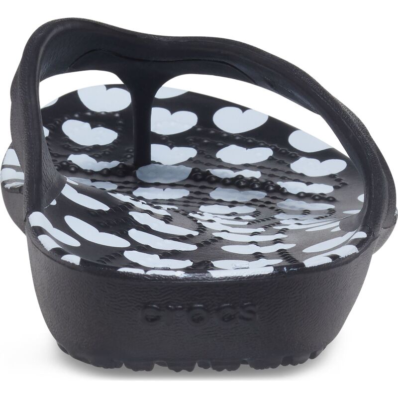 Crocs™ Kadee II Heart Print Flip W Black/White