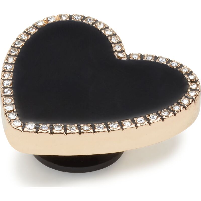 Crocs™ Jibbitz Black Heart with Gold Outline Multi