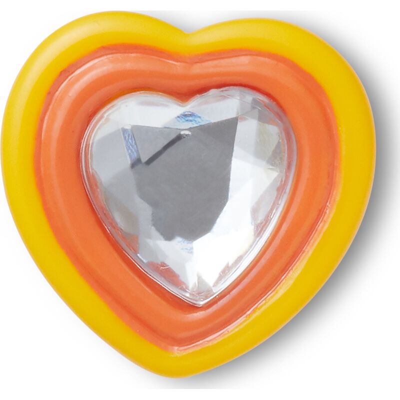 Crocs™ Jibbitz Yellow Orange Heart Gem Multi