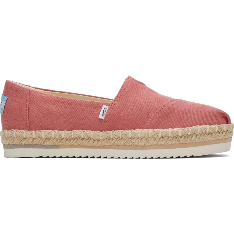 TOMS Heavy Twill Women Alpargata Platform Rope Faded Rose