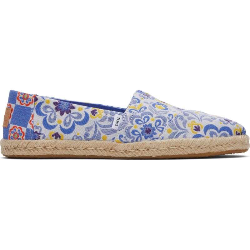 TOMS Mediterranean Jacquard Women Alpargata Rope Blue Multi