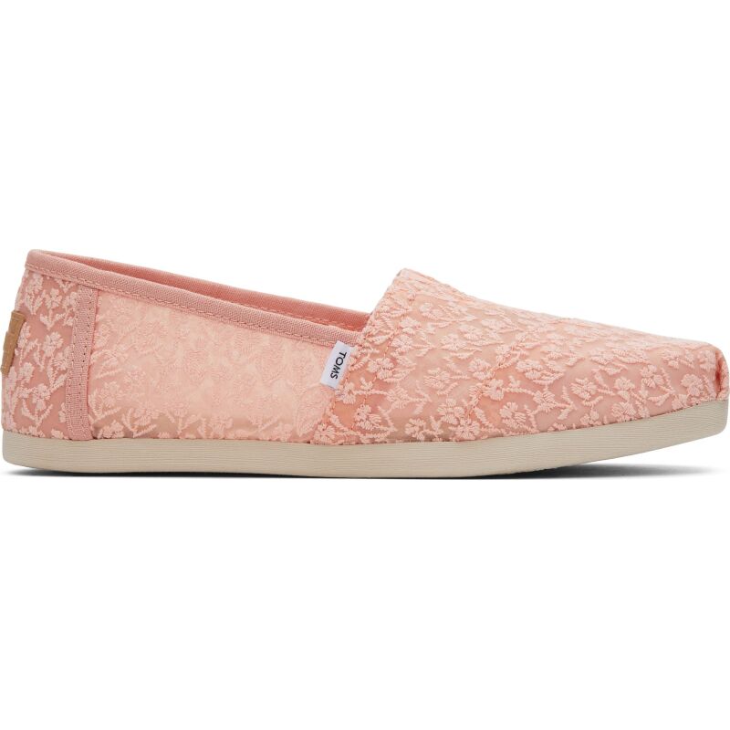 TOMS Posy Lace Women Alpargata Peach Blush