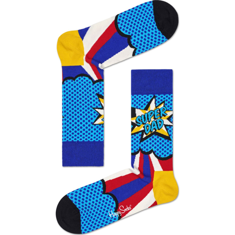 Happy Socks 3-Pack Super Dad Socks Gift Set Red 4350