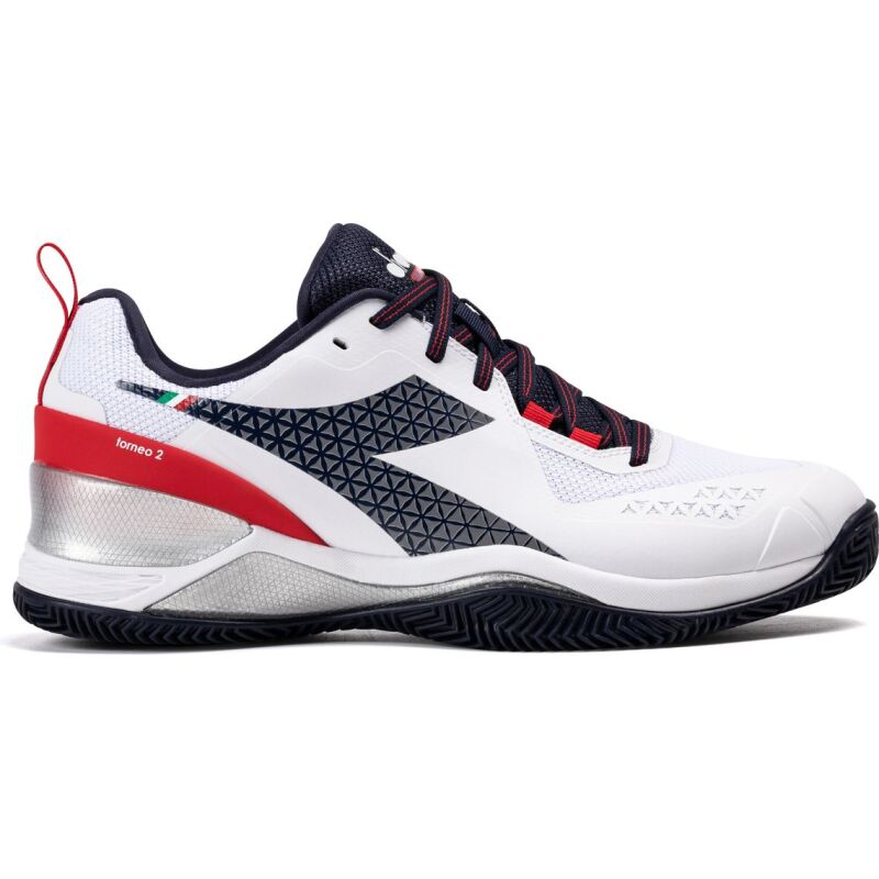 DIADORA Blushield Torneo 2 Ag White/Blue Corsair/Fiery Red