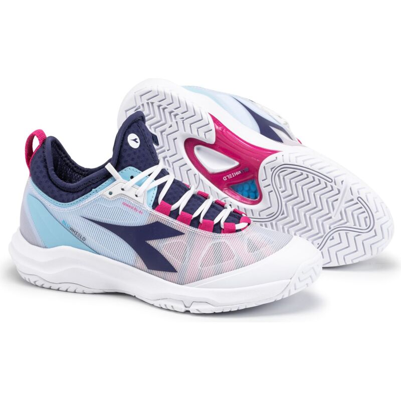 DIADORA Speed Blushield Fly 4 + W Ag White/Blueprint/Pink Yarrow