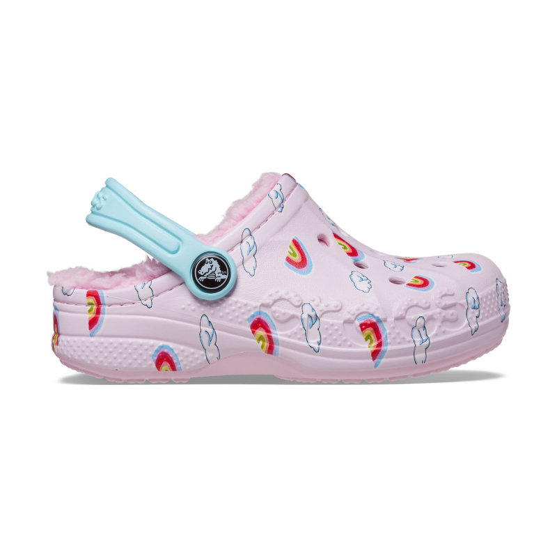 Crocs™ Baya Lined Printed Clog Kid's 207653 Ballerina Pink