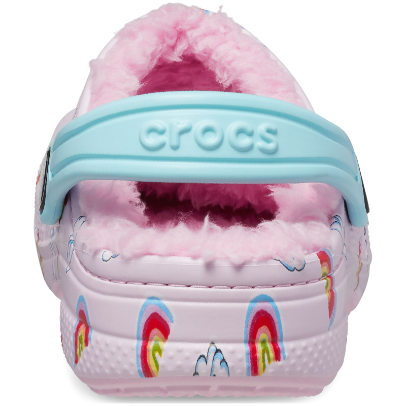Crocs™ Baya Lined Printed Clog Kid's 207653 Ballerina Pink