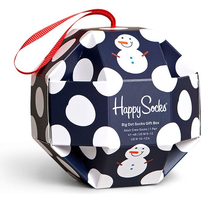 Happy Socks 1-Pack Big Dot Snowman Gift Box Multi-6500