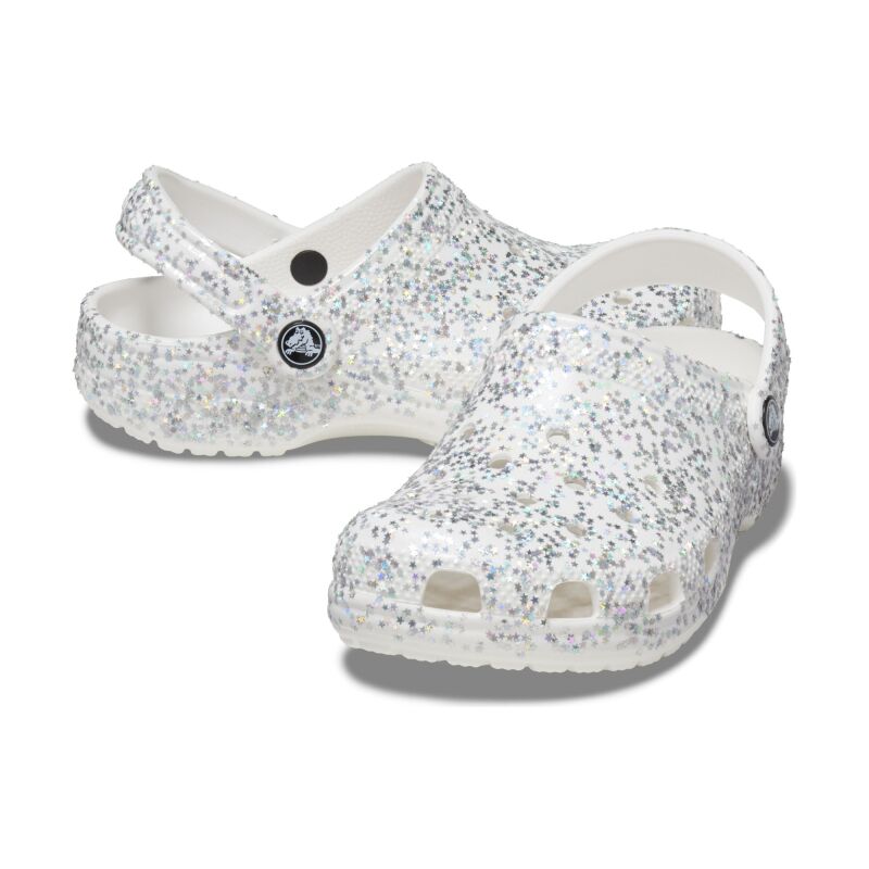 Crocs™ Classic Starry Glitter Clog Kid's 208620 White