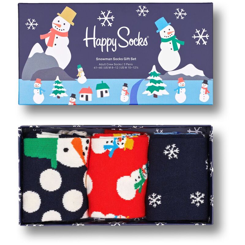 Happy Socks 3-Pack Snowman Socks Gift Set Multi 6500