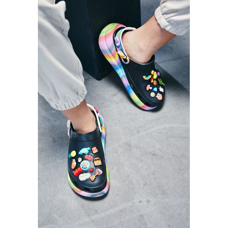 Crocs™ Classic Crush Spray Dye Clog Black/Multi