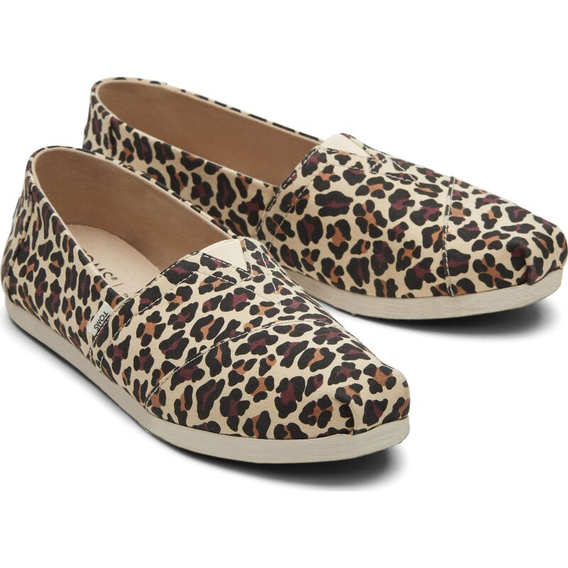 TOMS Classic Leopard Women's Slip-On Alpargata Beige