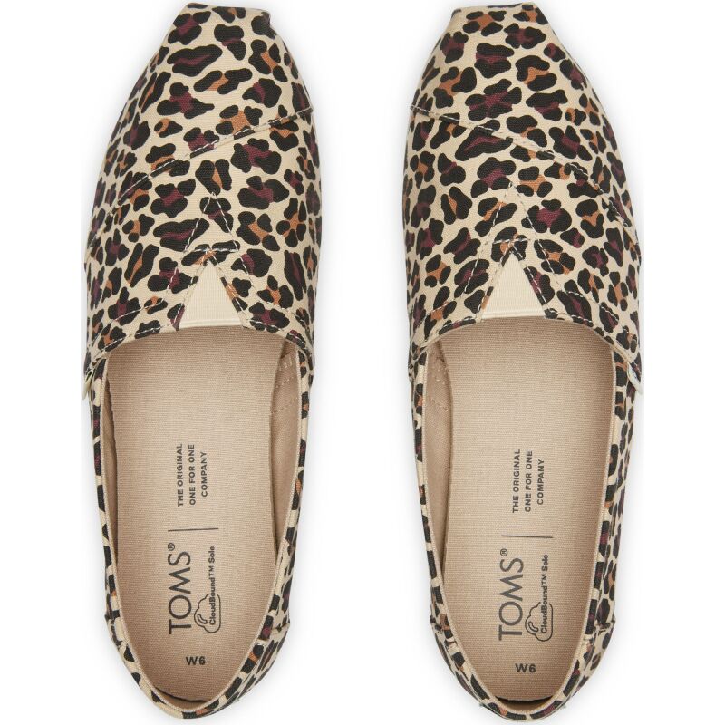 TOMS Classic Leopard Women's Slip-On Alpargata Beige