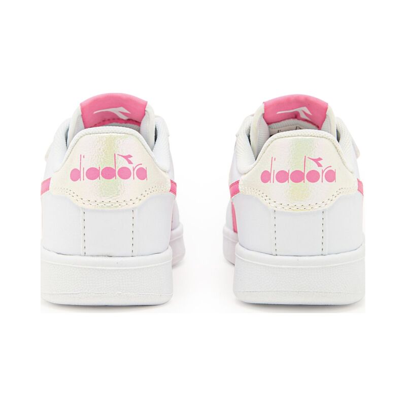 DIADORA Game P Ps Girl Kid's White/Pink Carnation